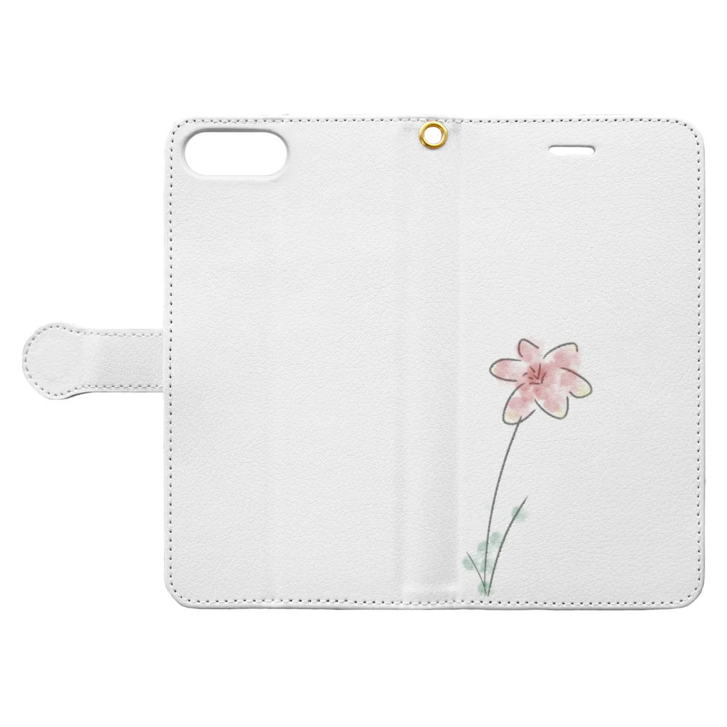 Sakikoonのpressed flower Book-Style Smartphone Case:Opened (outside)