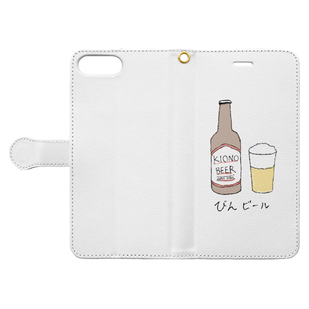 KIONOのびんビール Book-Style Smartphone Case:Opened (outside)