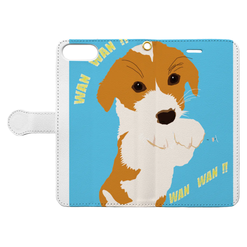 burijinaのコーギー犬 Book-Style Smartphone Case:Opened (outside)