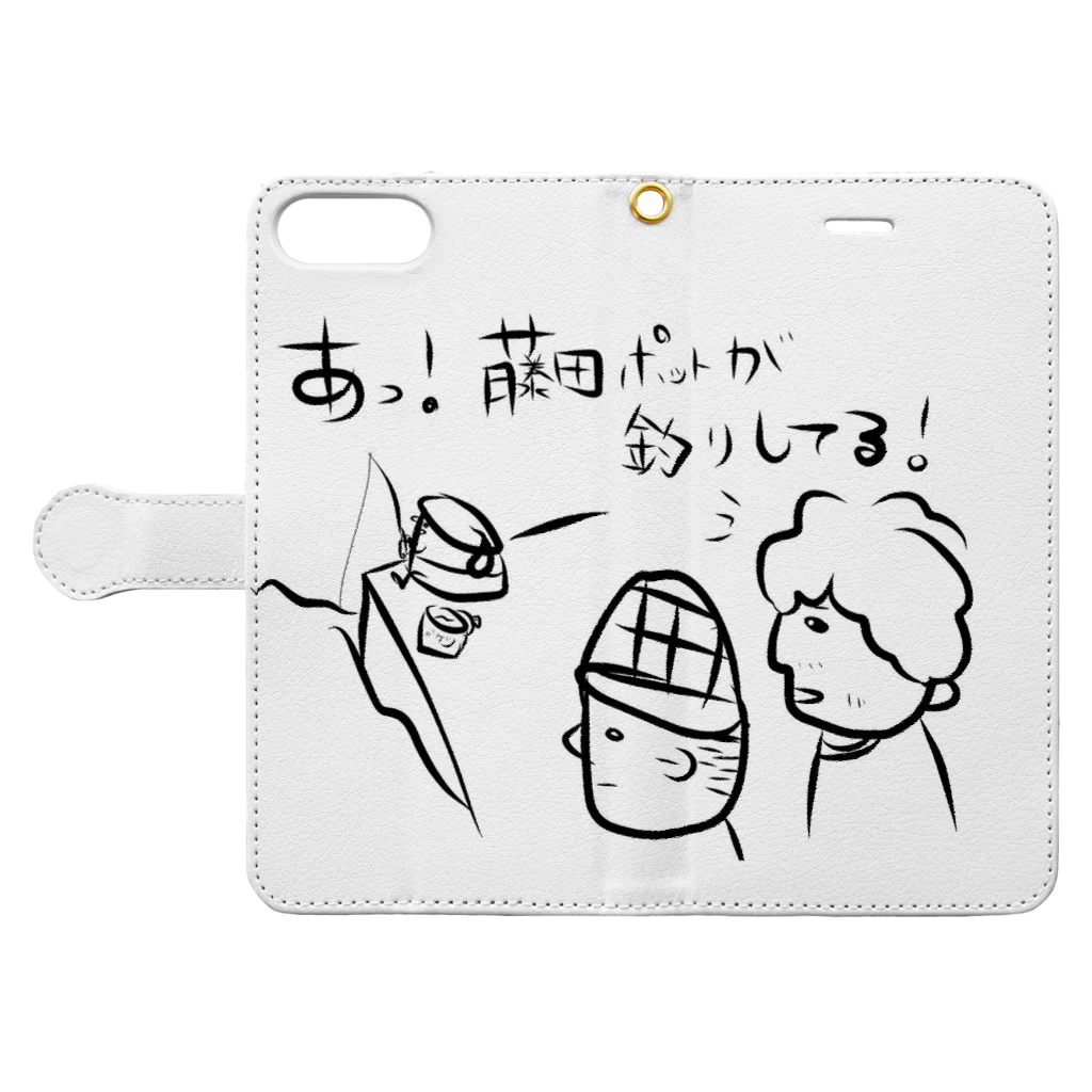 suzumusi2の藤田ぽっと Book-Style Smartphone Case:Opened (outside)