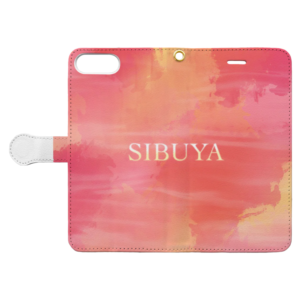 ランジェリーオタク🍑MOMOのSIBUYA  Book-Style Smartphone Case:Opened (outside)