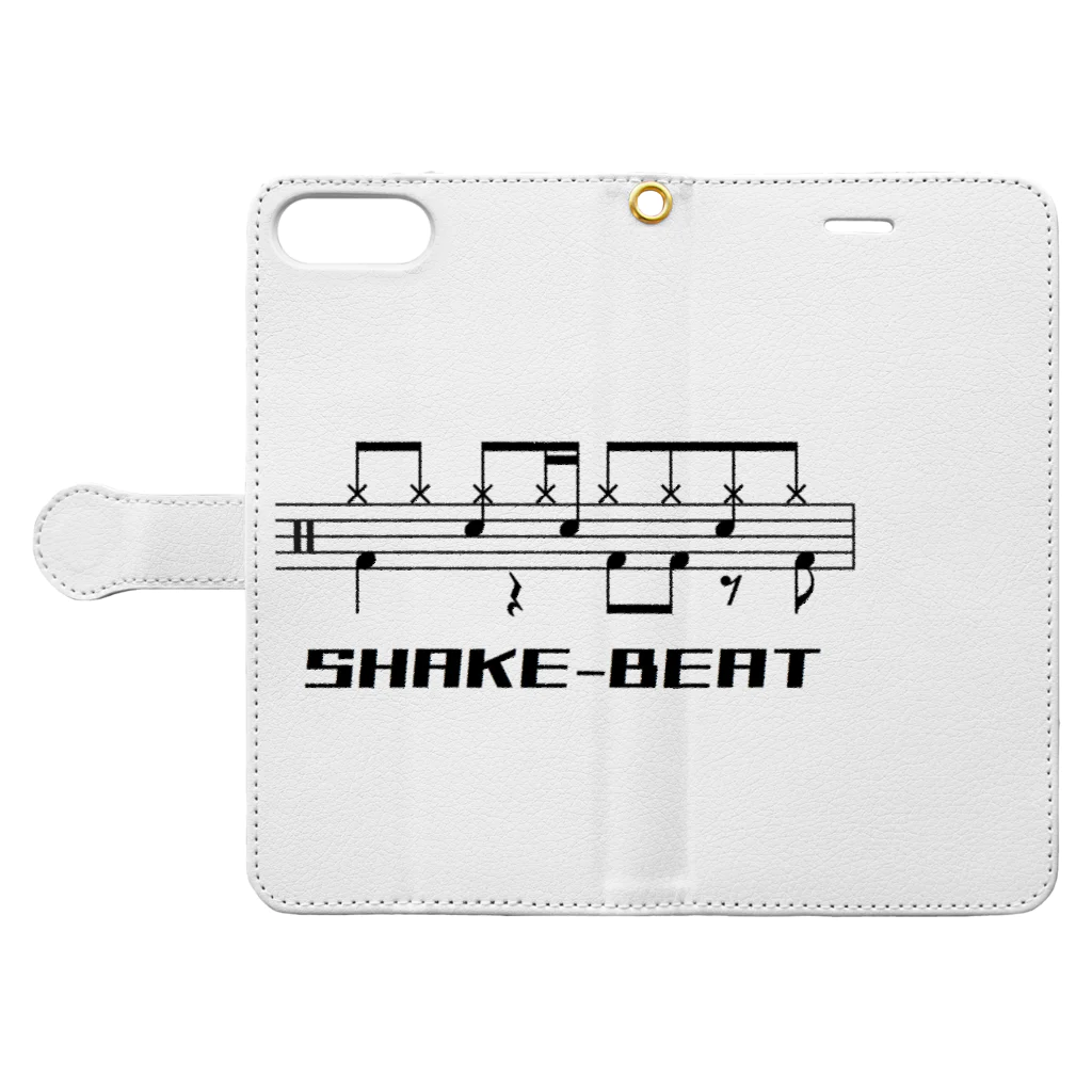 エヌ SHOPのドラムのSHAKE-BEAT Book-Style Smartphone Case:Opened (outside)