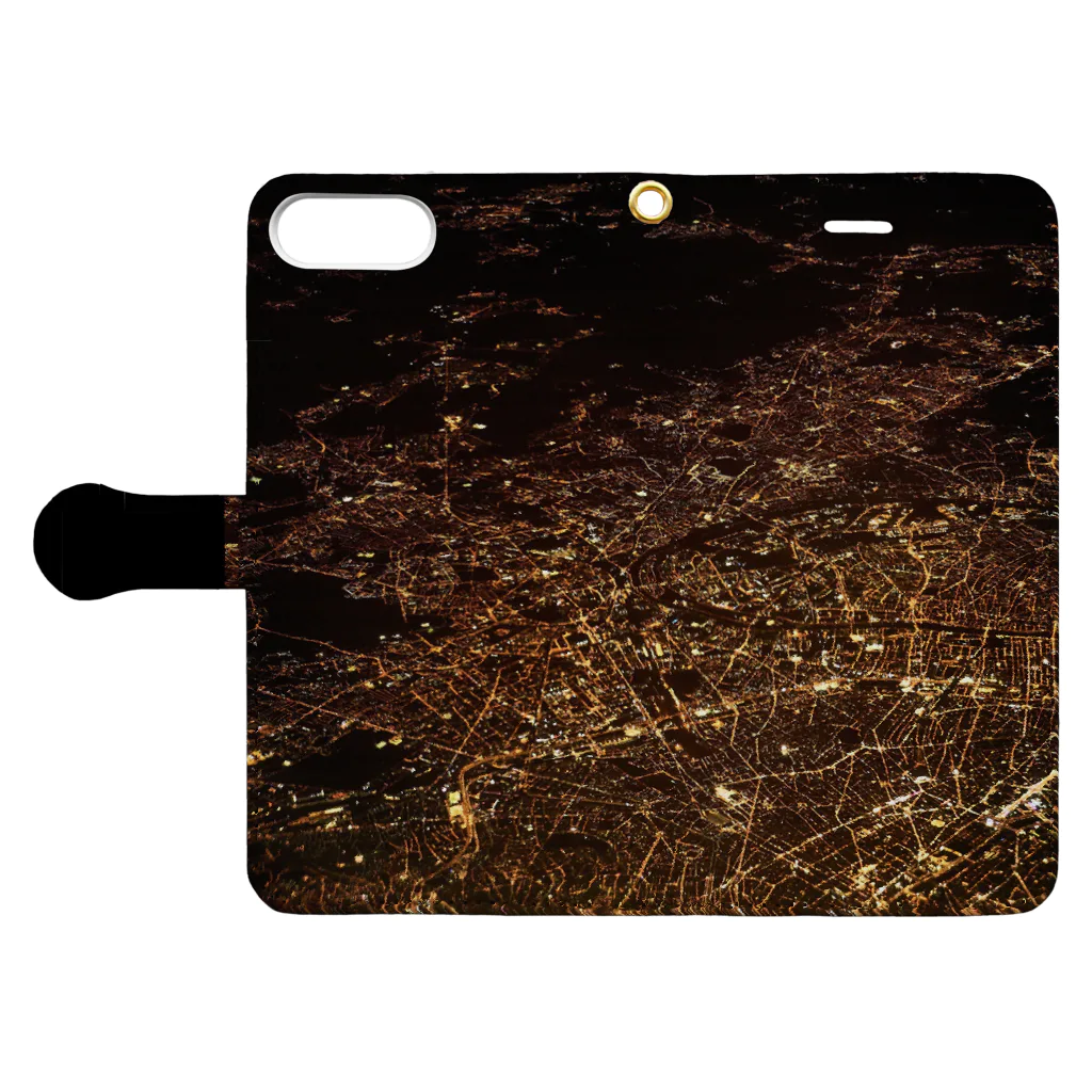 orange_honeyの夜景 Book-Style Smartphone Case:Opened (outside)