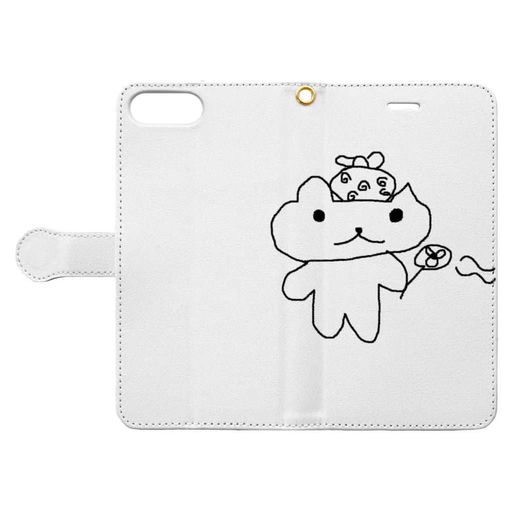 cawaeのふーにゃん① Book-Style Smartphone Case:Opened (outside)