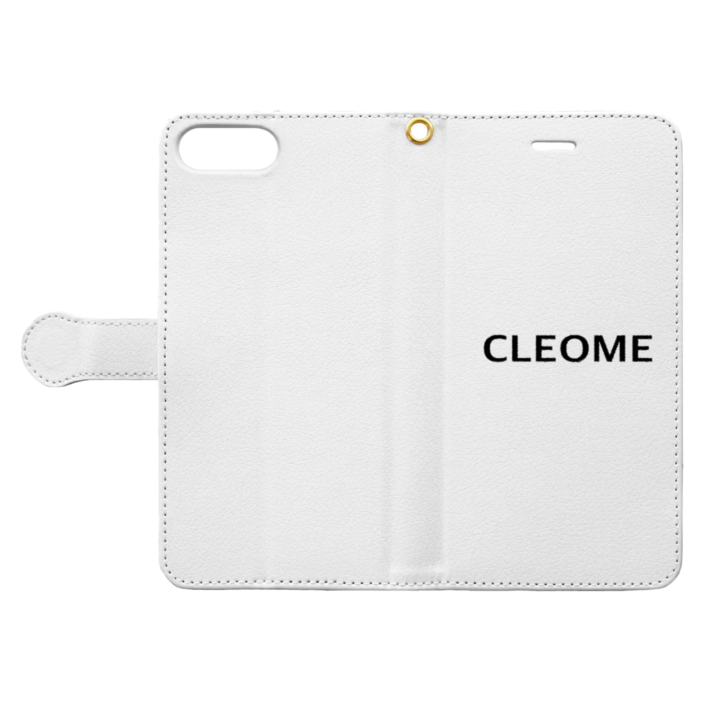 CLEOMEのCLEOME Tシャツ 手帳型スマホケースを開いた場合(外側)