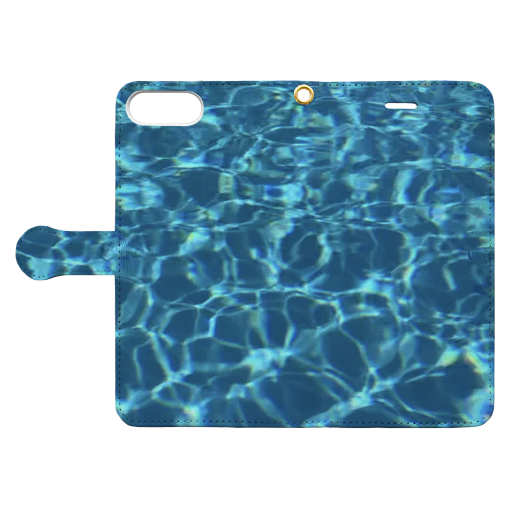 gvs-daifukumochiの水面 Book-Style Smartphone Case:Opened (outside)