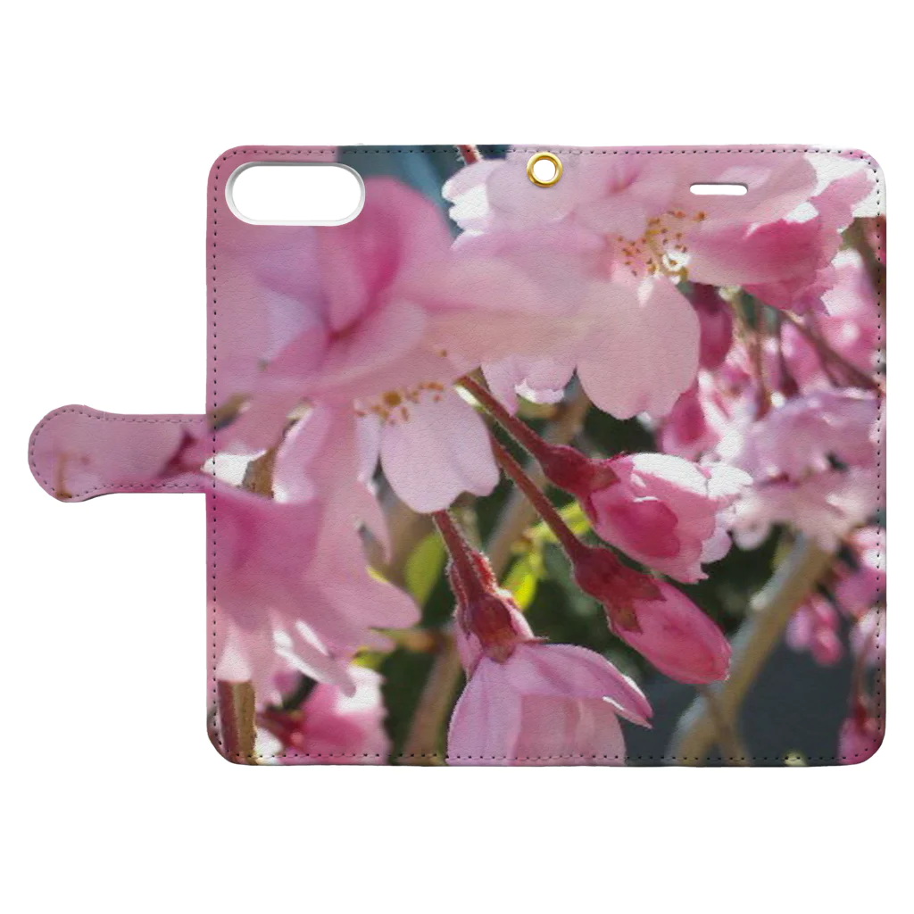 gvs-daifukumochiの枝垂れ桜 Book-Style Smartphone Case:Opened (outside)