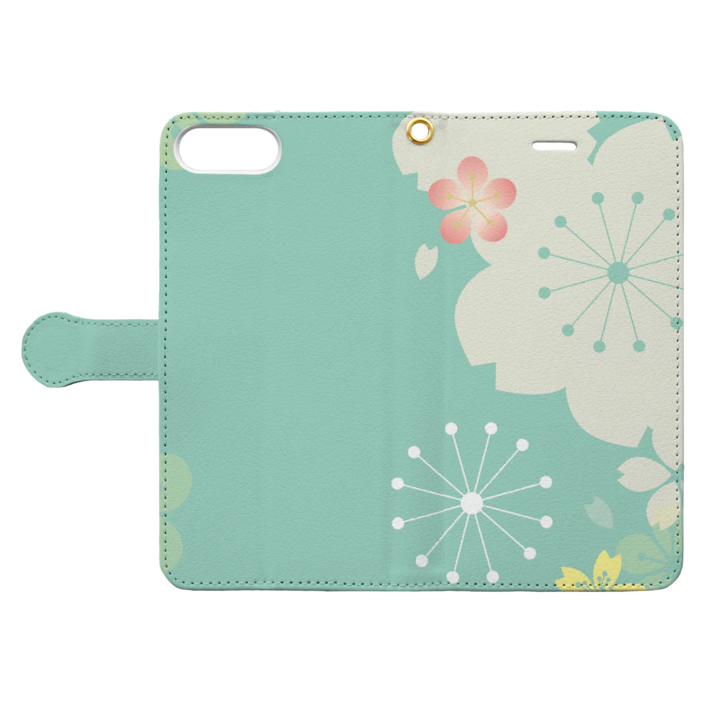 orange_honeyの桜1 Book-Style Smartphone Case:Opened (outside)