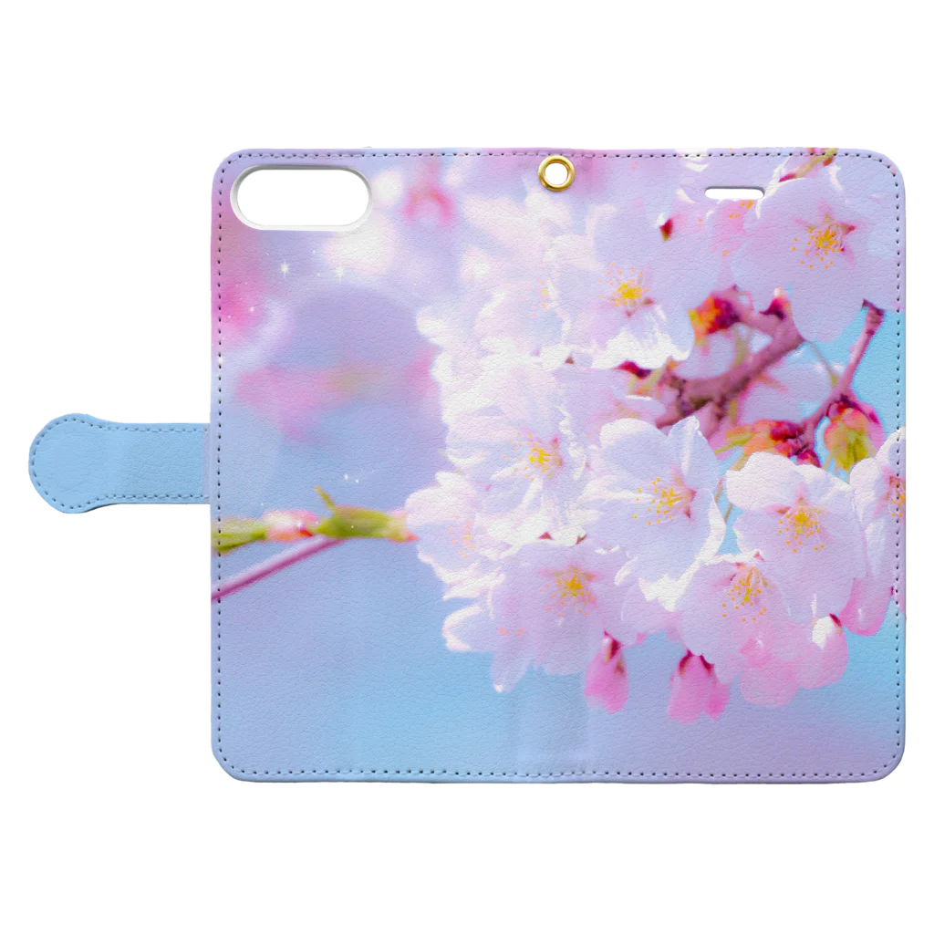 orange_honeyの桜23 Book-Style Smartphone Case:Opened (outside)