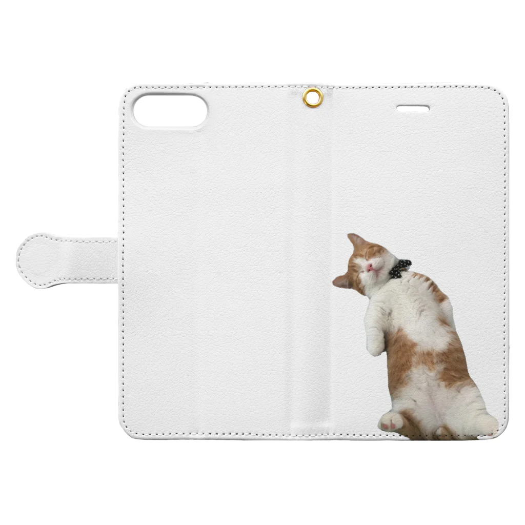 どりの店の短足マンチカン  どり🐱 Book-Style Smartphone Case:Opened (outside)