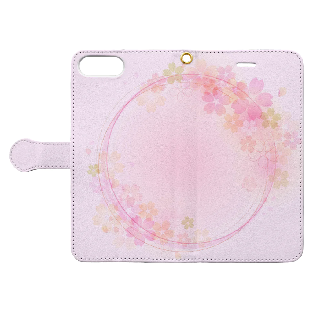 orange_honeyの桜47 Book-Style Smartphone Case:Opened (outside)