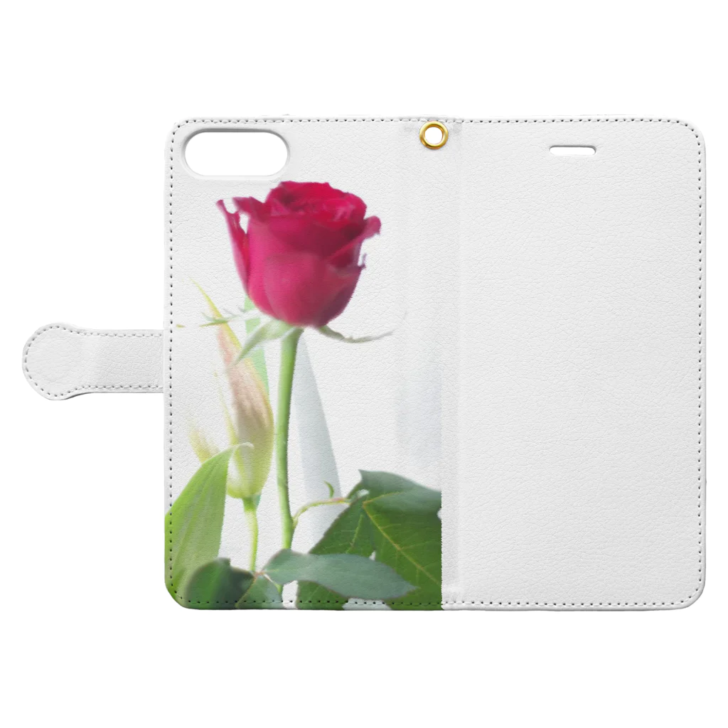 007f89_8の薔薇 Book-Style Smartphone Case:Opened (outside)