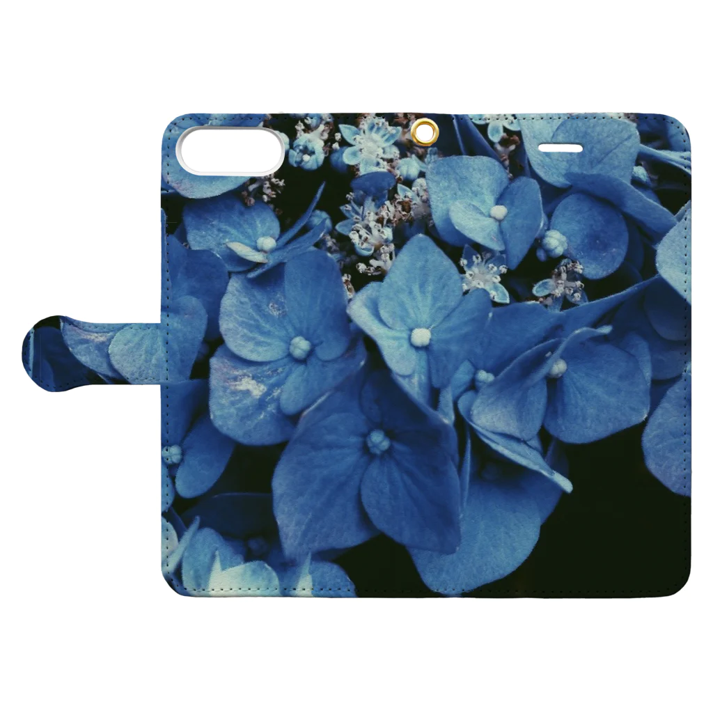 007f89_8の紫陽花 Book-Style Smartphone Case:Opened (outside)