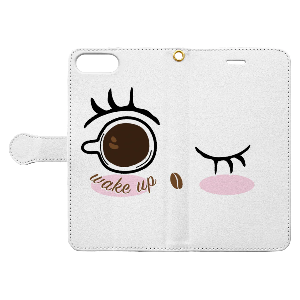 Atelier Cのcoffee-wake up Book-Style Smartphone Case:Opened (outside)