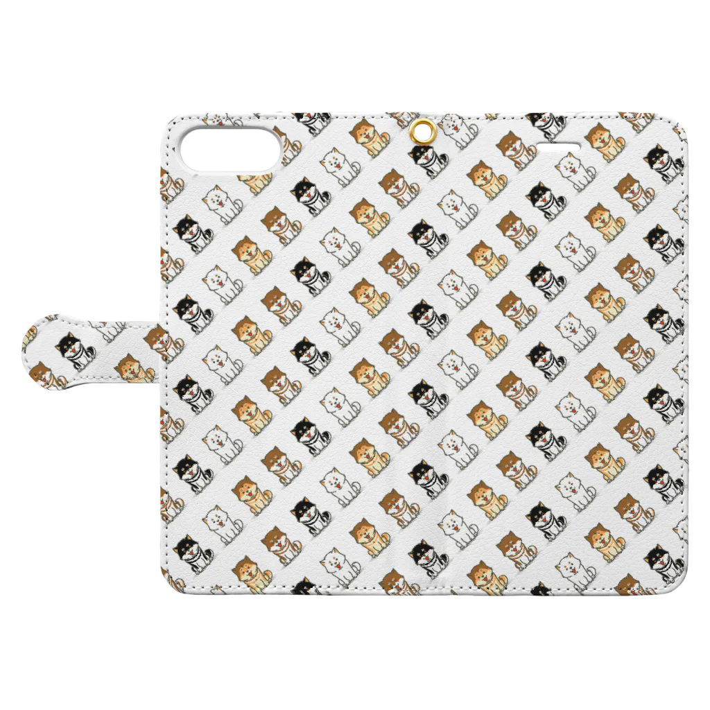neguse511のshiba-dogs  Book-Style Smartphone Case:Opened (outside)