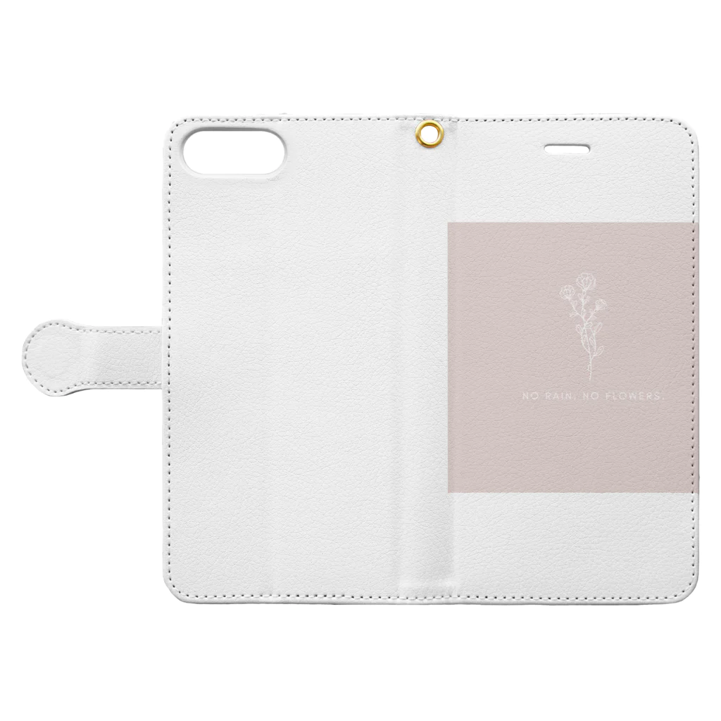 Trigger_05のNO RAIN, NO FLOWERS. Book-Style Smartphone Case:Opened (outside)