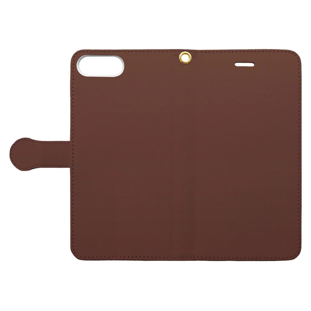 ぽぬぞぬのグラデーション Garnet Marron Book-Style Smartphone Case:Opened (outside)