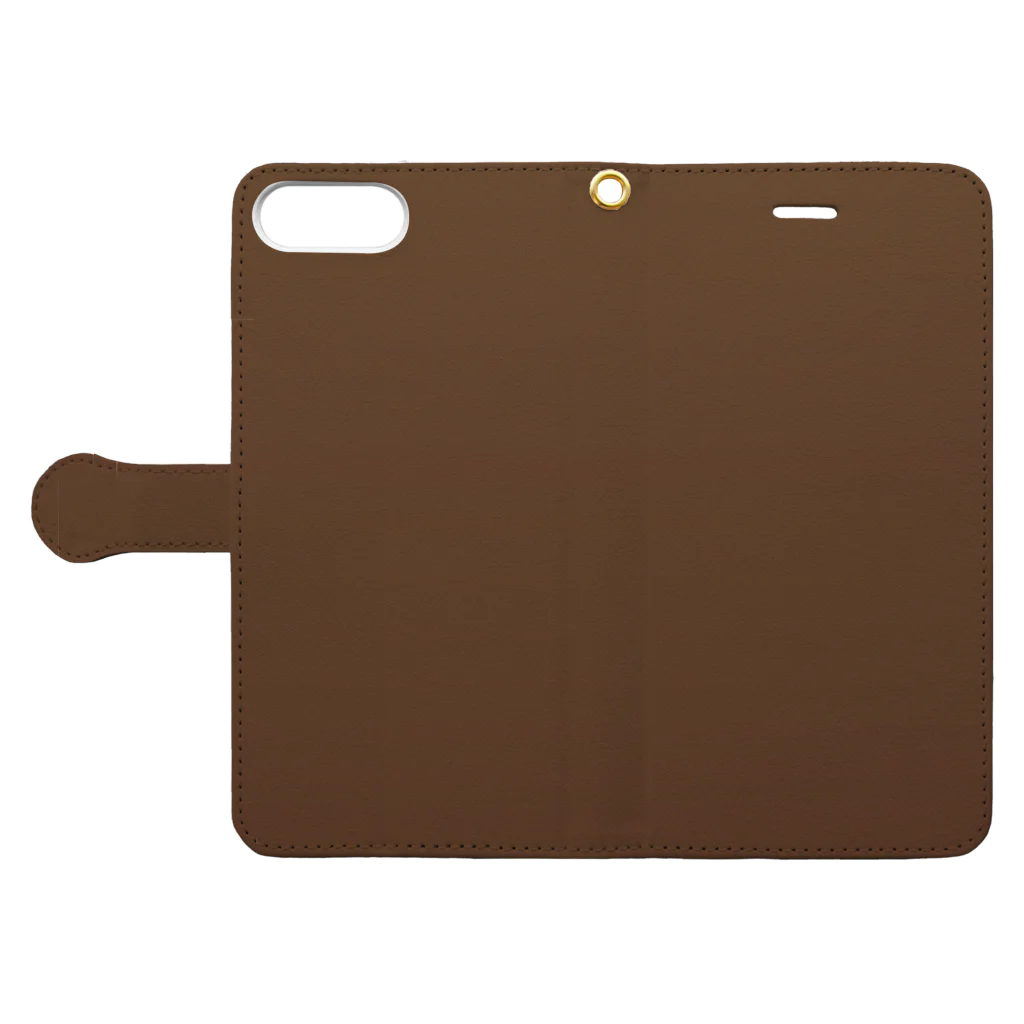 ぽぬぞぬのグラデーション Emerald Marron Book-Style Smartphone Case:Opened (outside)