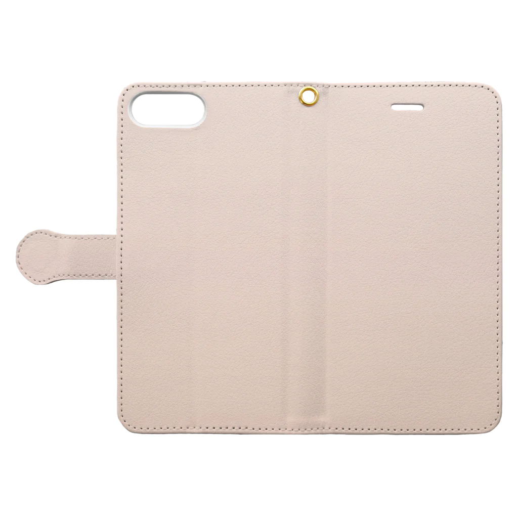 ぽぬぞぬのグラデーション Grain Milk Tea Book-Style Smartphone Case:Opened (outside)