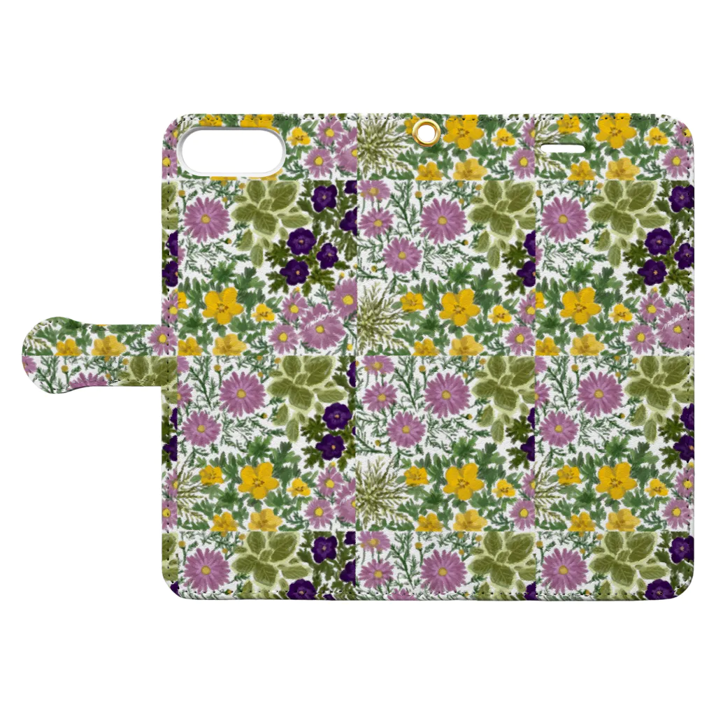 picturebooksのflowers2 Book-Style Smartphone Case:Opened (outside)