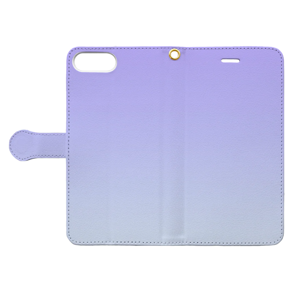 ぽぬぞぬのグラデーション Grape Meringue Book-Style Smartphone Case:Opened (outside)