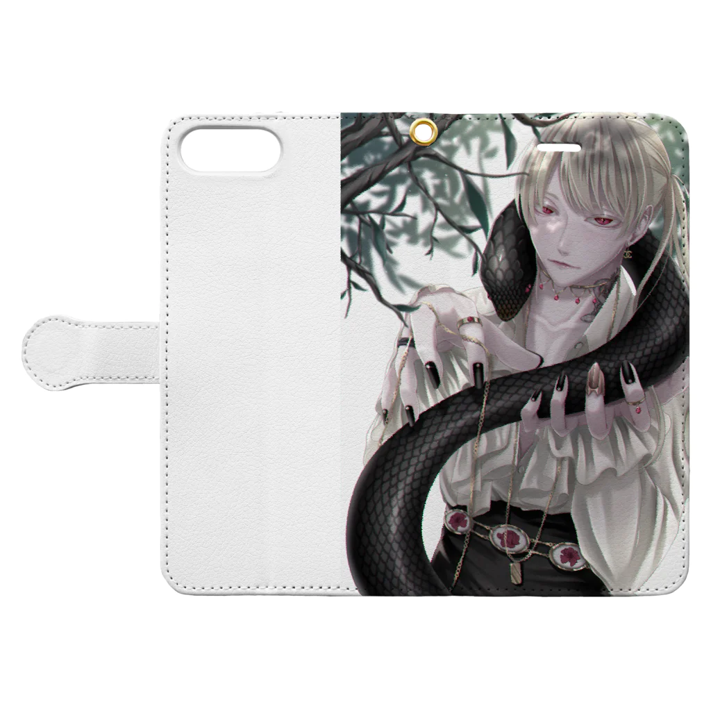 蓮乃 椿の蛇使い Book-Style Smartphone Case:Opened (outside)