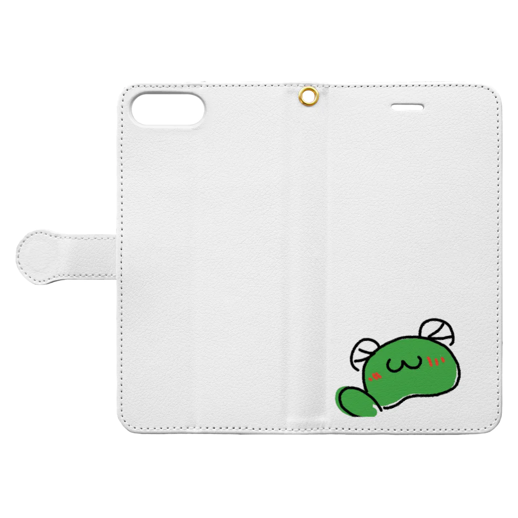 KEROYON_HOUSEのスマホにけろよん Book-Style Smartphone Case:Opened (outside)