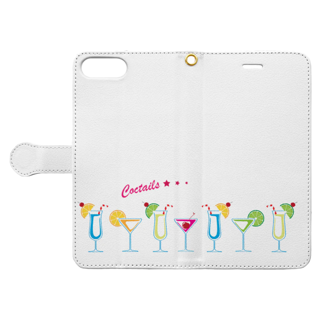 Atelier Cのcocktails Book-Style Smartphone Case:Opened (outside)