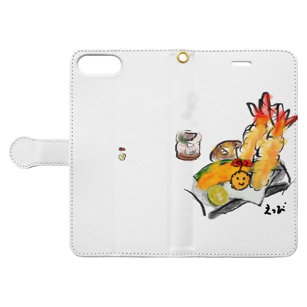 ポテトのおみせ😆✨のえっび TEMPURA for you Book-Style Smartphone Case:Opened (outside)