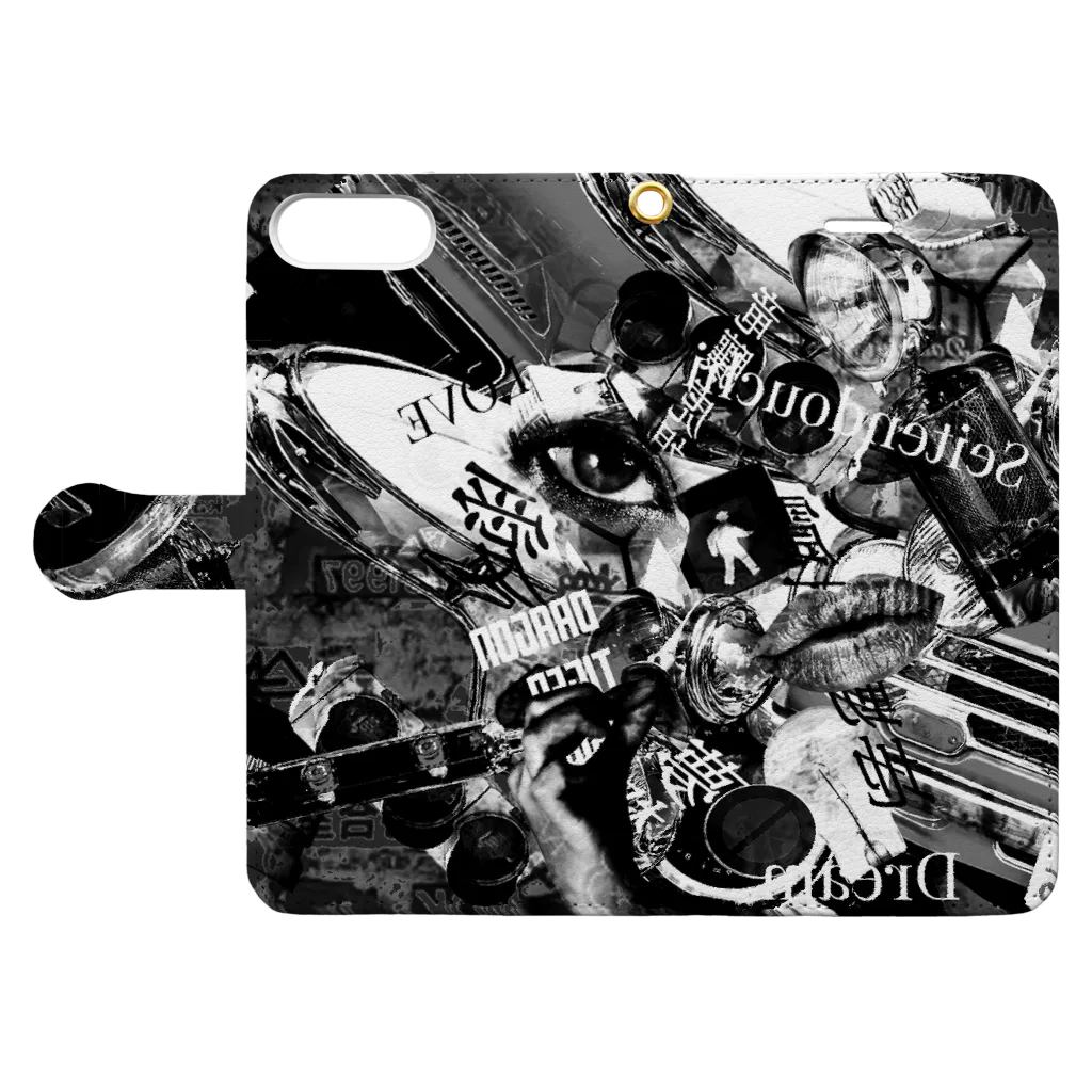 カズシフジイのK collage3 Book-Style Smartphone Case:Opened (outside)