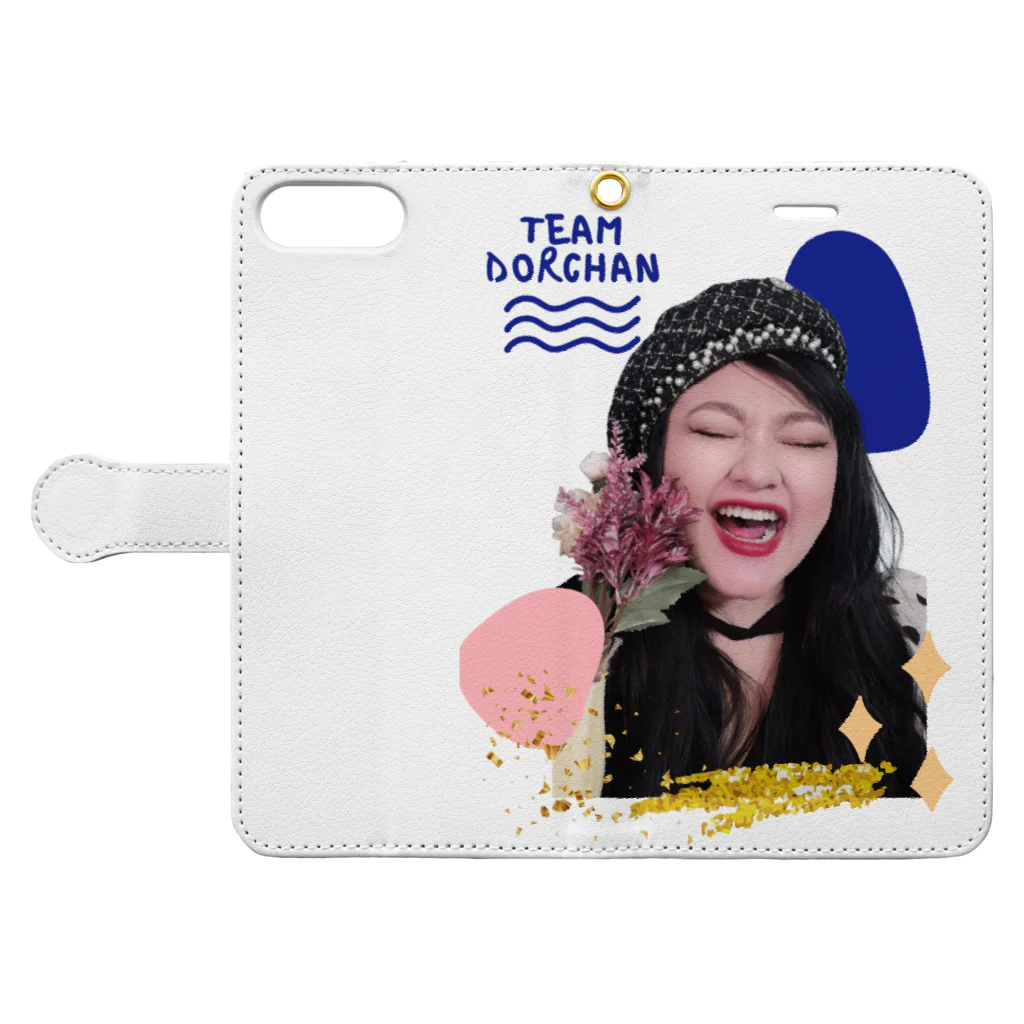 ドルちゃん＆スヌープさんと、ドナルド氏。のteam♡ドルちゃん♡ Young forever ♡ Book-Style Smartphone Case:Opened (outside)