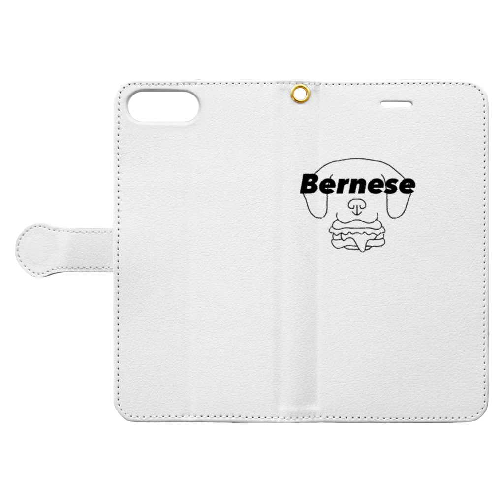 Bernese のBernese SAND 手帳型スマホケースを開いた場合(外側)