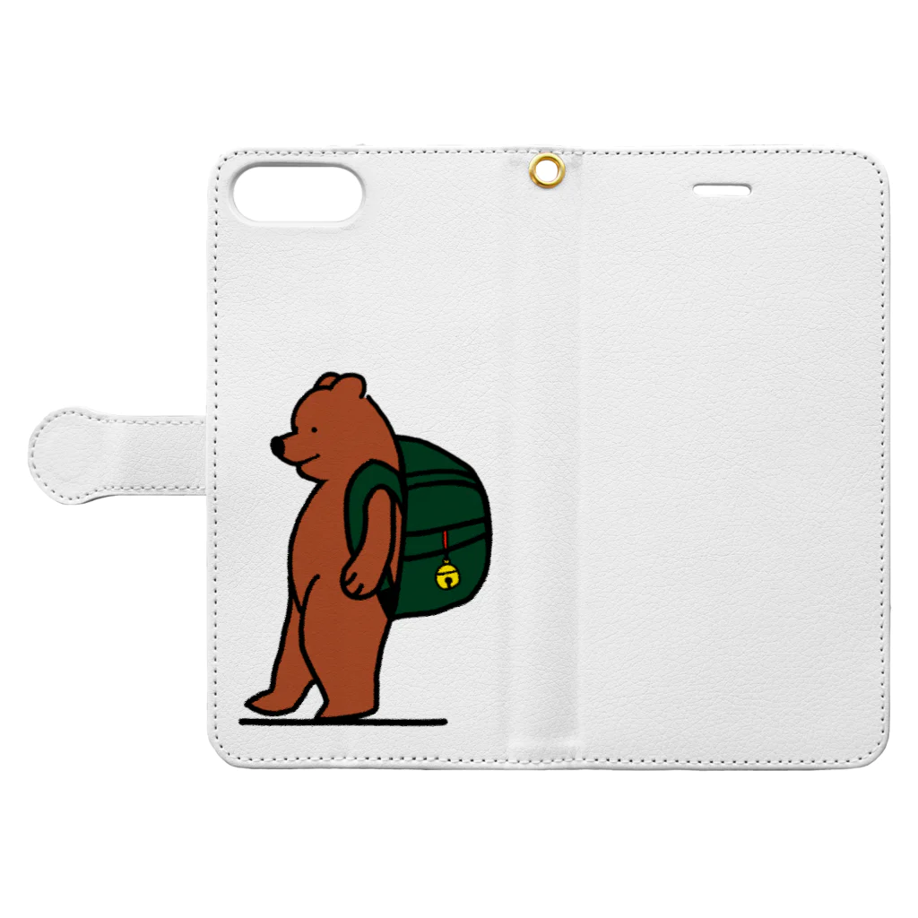 ＋Whimsyのcamp bear Book-Style Smartphone Case:Opened (outside)