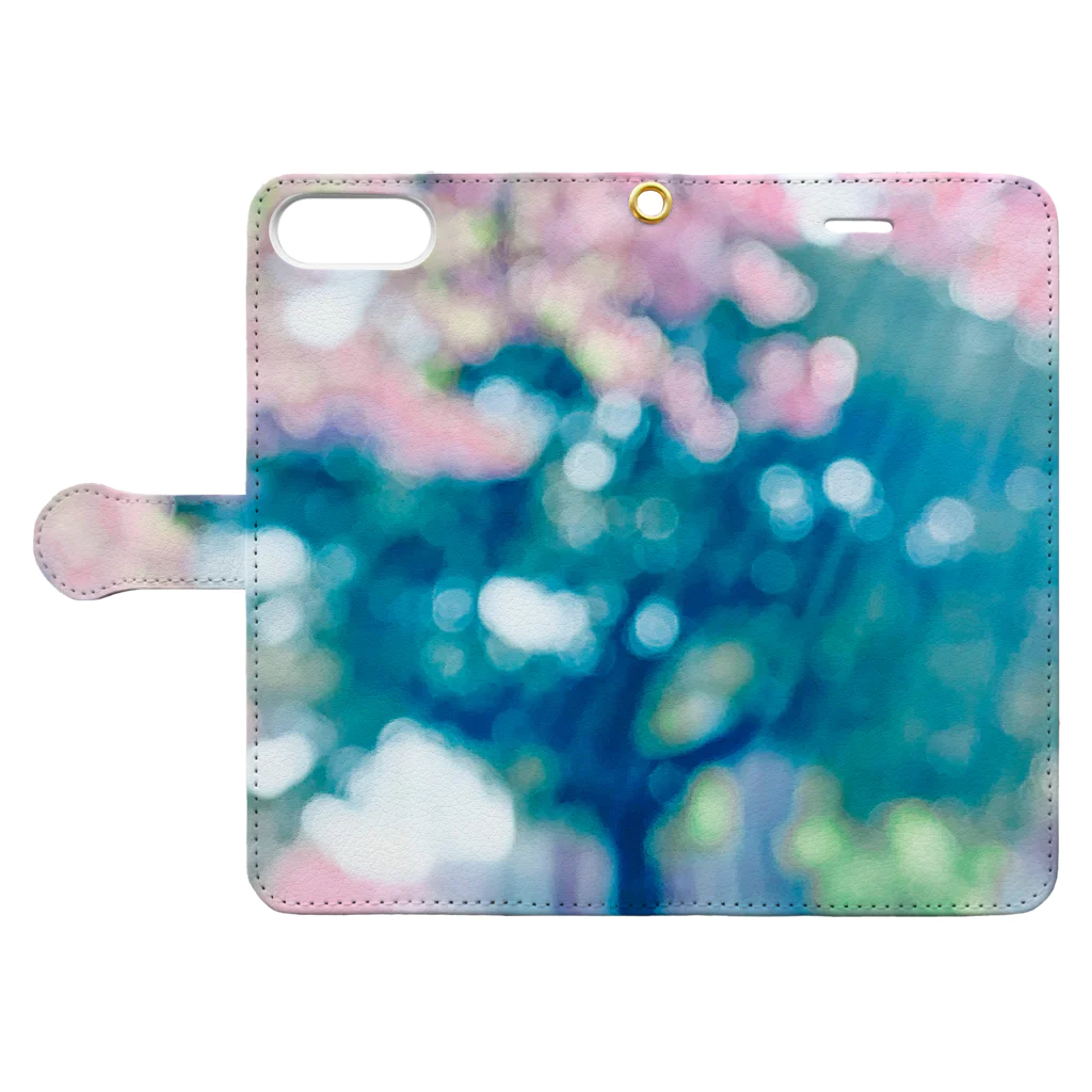 レモンのとなりのさくらサクラsakura Book-Style Smartphone Case:Opened (outside)