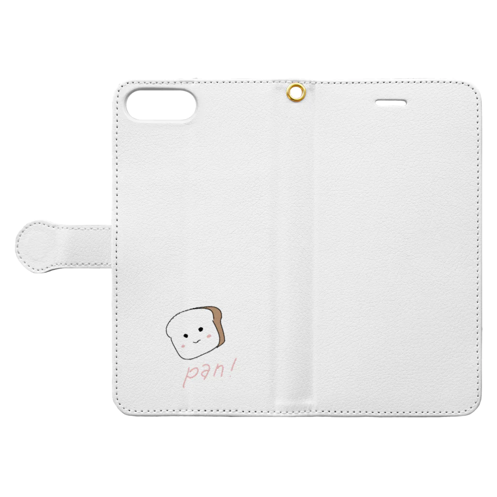 fupifupiのこんがり君 Book-Style Smartphone Case:Opened (outside)