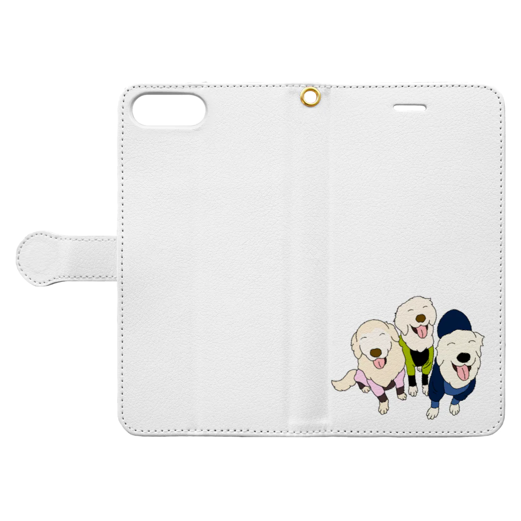 niconicotontonのうちの子1番☆サリー＆すみれ＆六花 ② Book-Style Smartphone Case:Opened (outside)