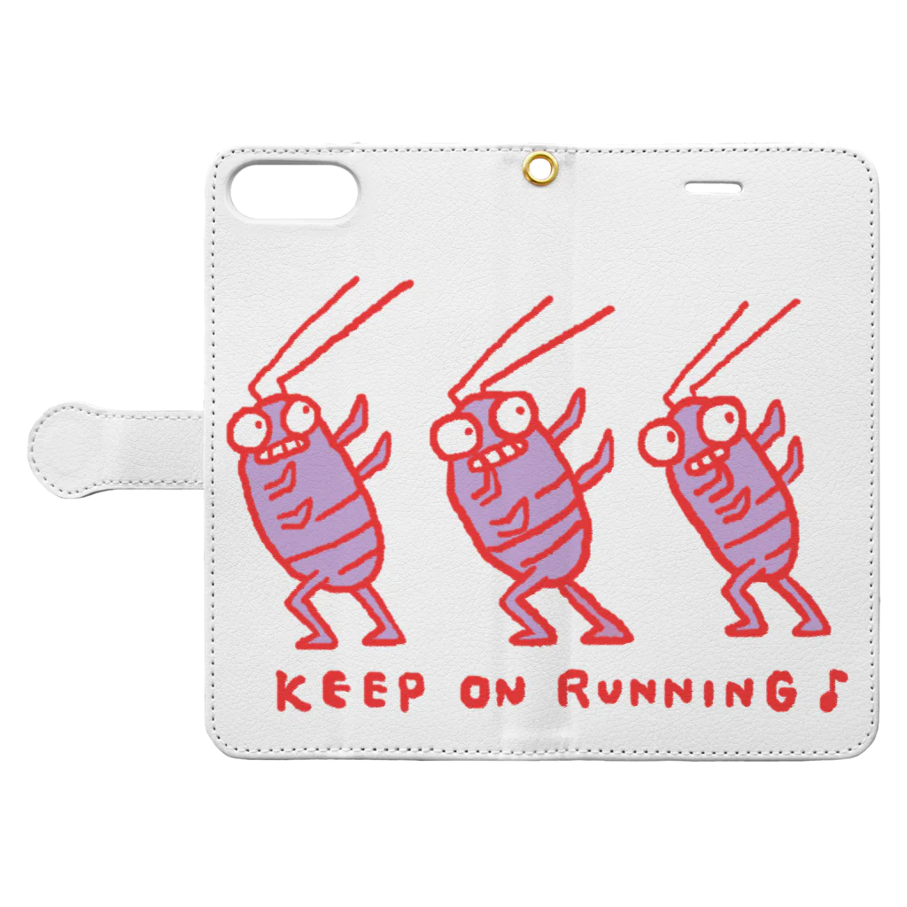 SKULL-2のKeepOnRunning Book-Style Smartphone Case:Opened (outside)