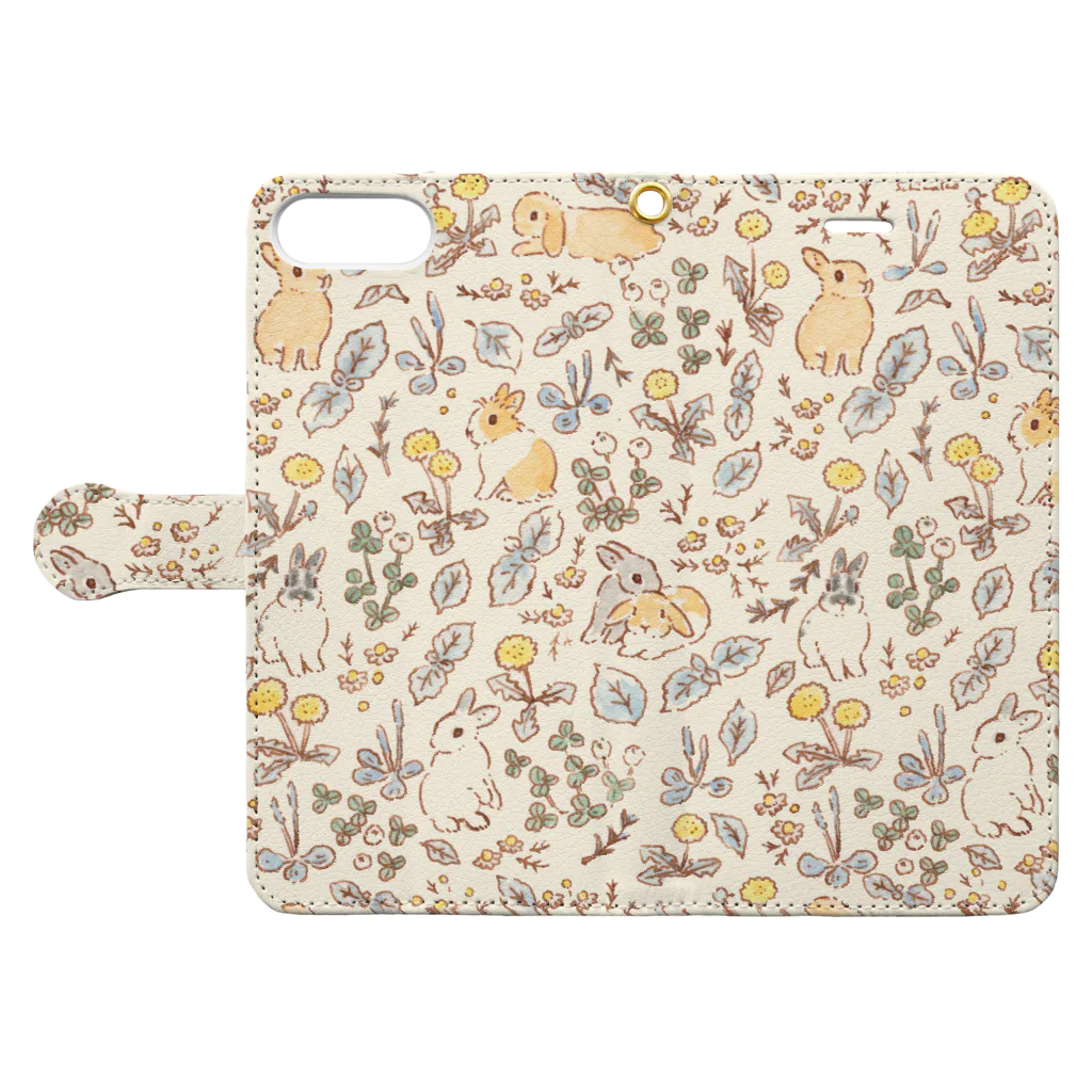 lapiniere ラピニエールのschinako's bunnies Book-Style Smartphone Case:Opened (outside)