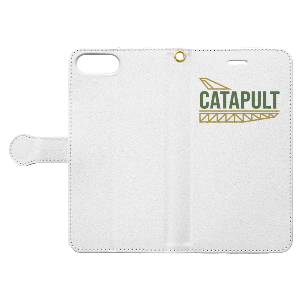 kimchinのカタパルト CATAPULT ロゴ Book-Style Smartphone Case:Opened (outside)