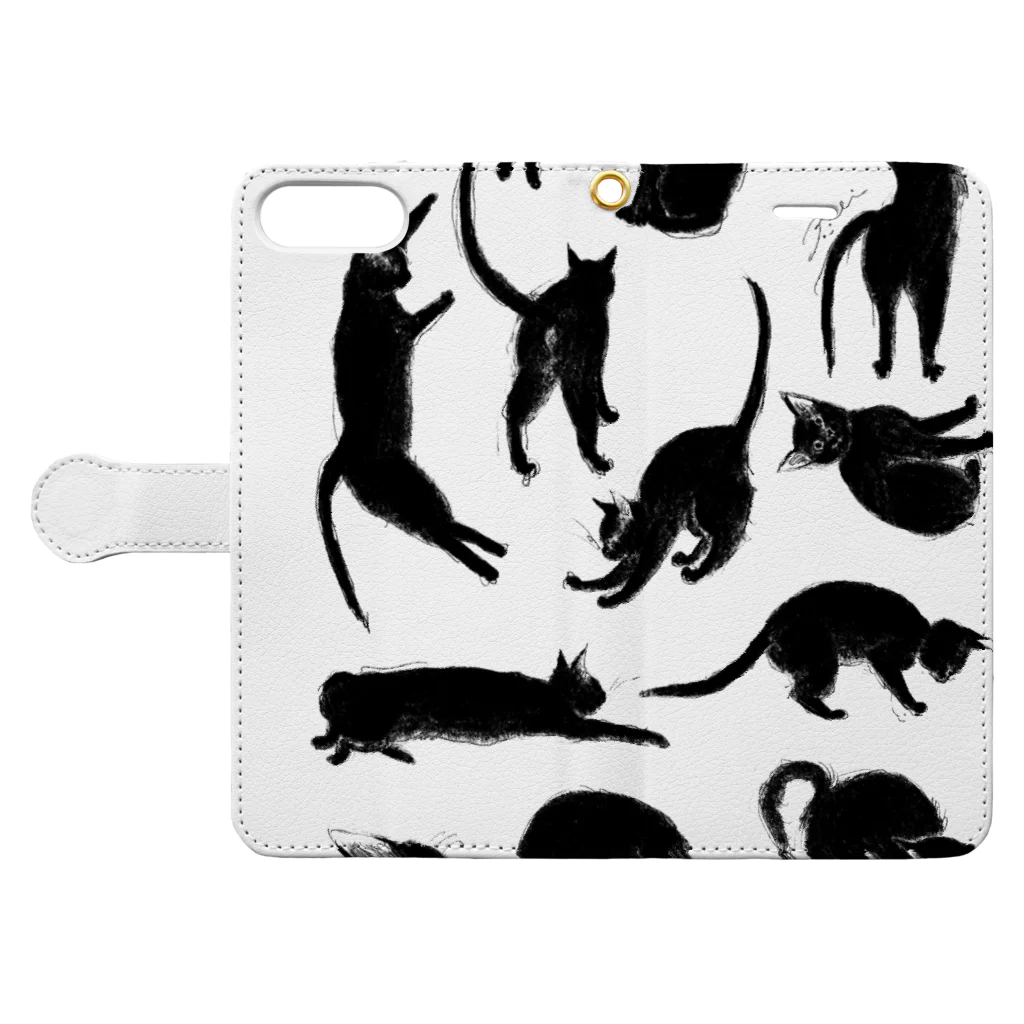 くらはしれいの黒猫トト Book-Style Smartphone Case:Opened (outside)