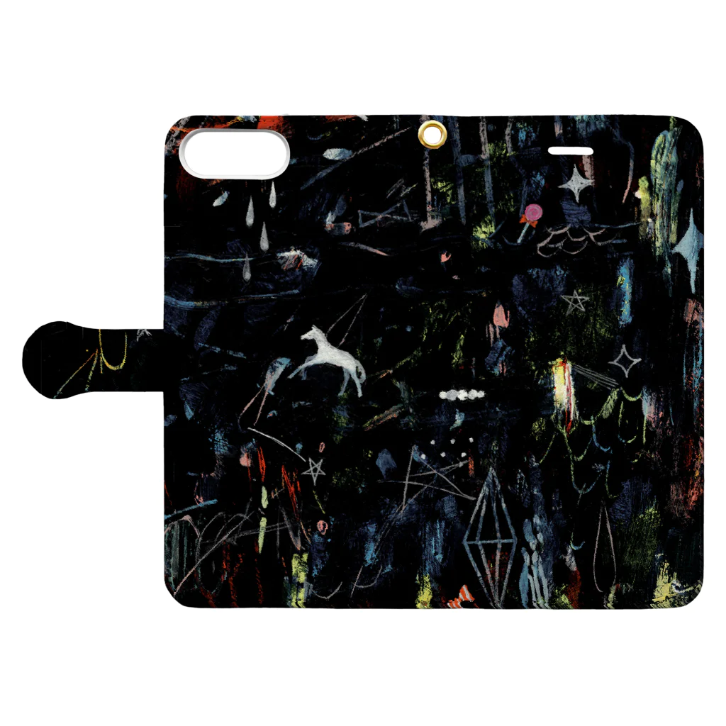 nakamura natsukiの馬の宝石 Book-Style Smartphone Case:Opened (outside)