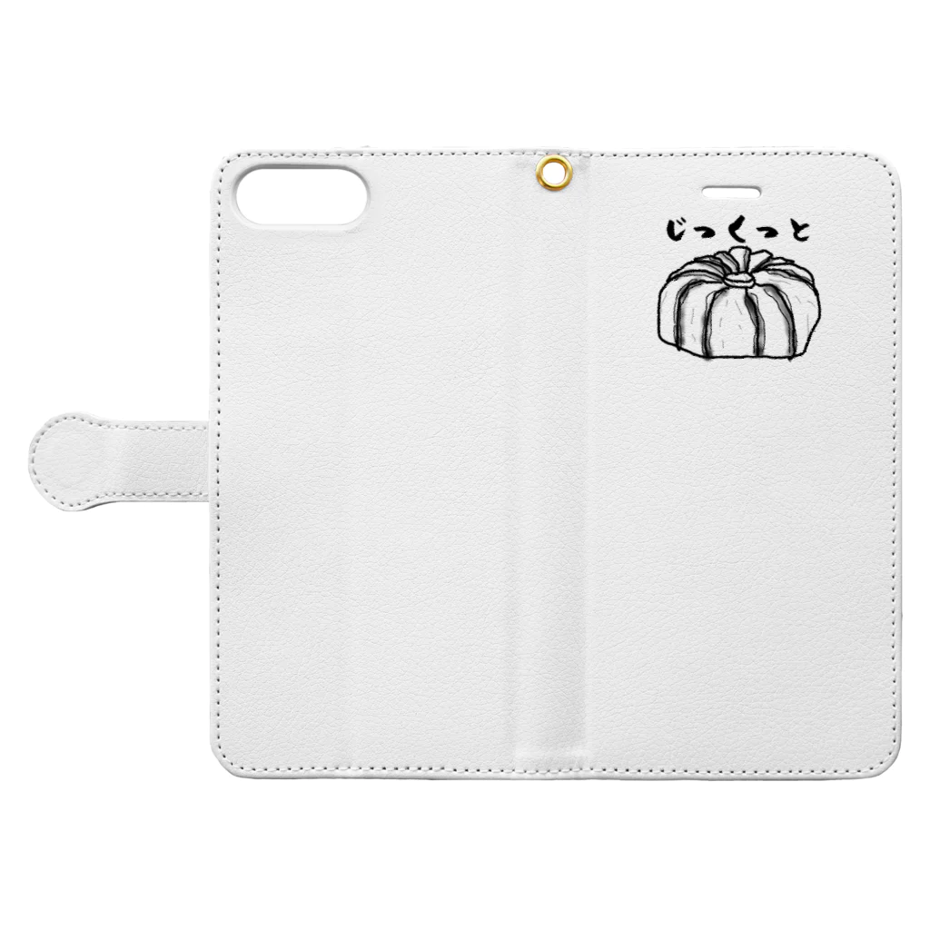 まっつんショップのじっくっと Book-Style Smartphone Case:Opened (outside)