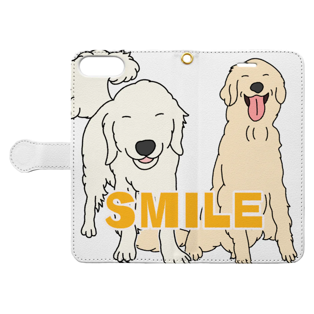 niconicotontonのうちの子1番☆Smile Book-Style Smartphone Case:Opened (outside)