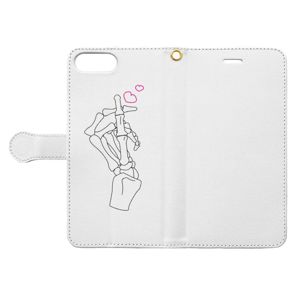 ほねきゅんのほねきゅん Book-Style Smartphone Case:Opened (outside)