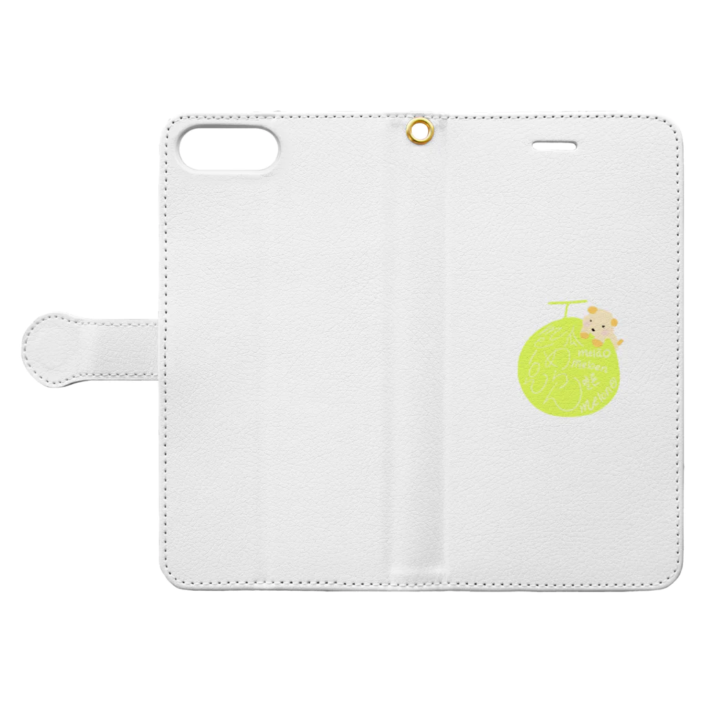 どんぐり🌈🍀のMelon MAME Book-Style Smartphone Case:Opened (outside)