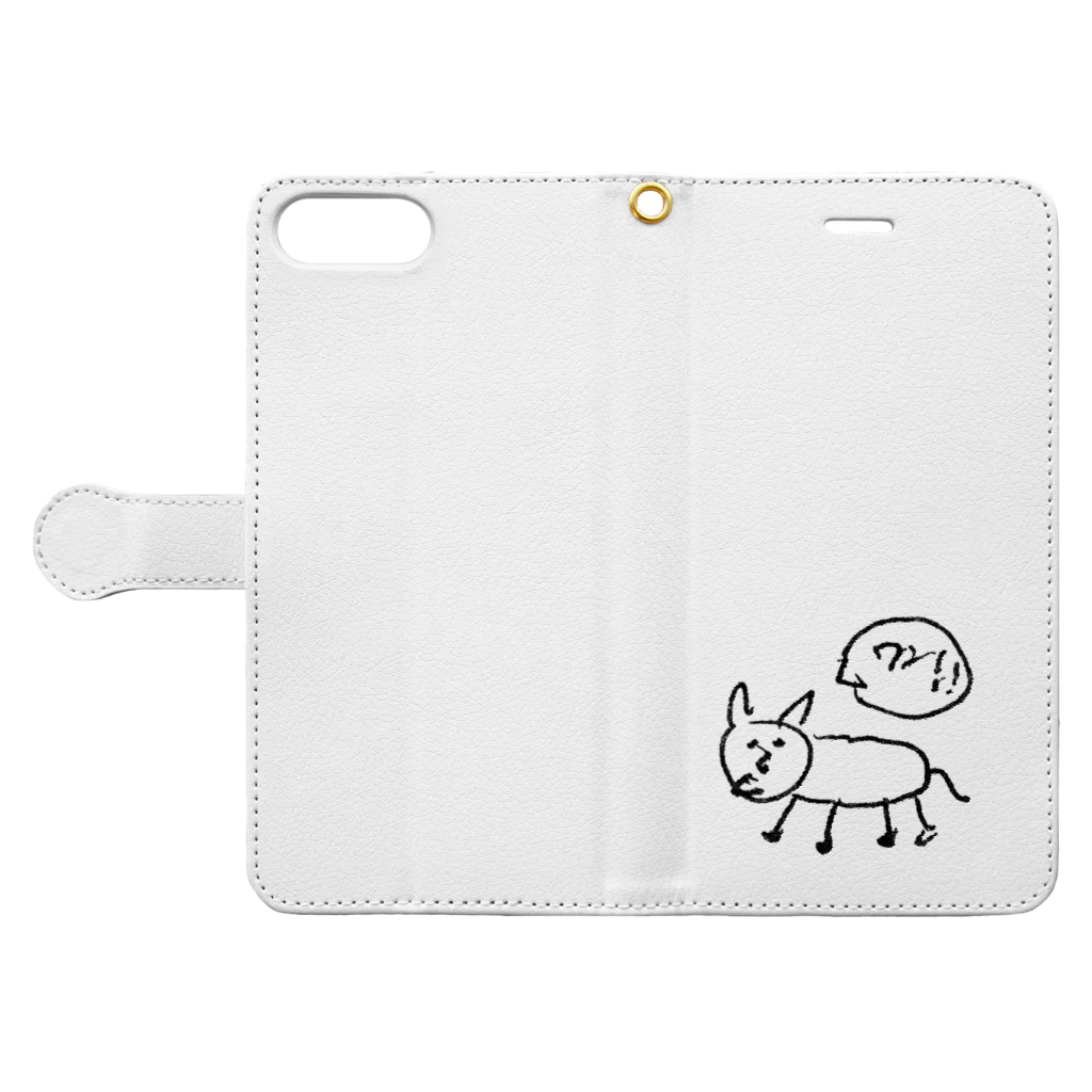 となりのひとのワンダフルタッチ Book-Style Smartphone Case:Opened (outside)