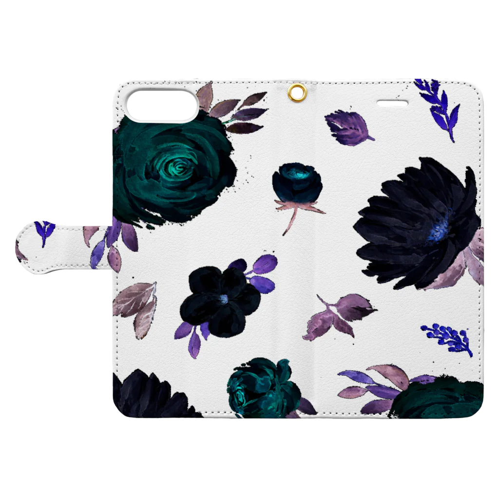 annaleeのFlower painting 2 Book-Style Smartphone Case:Opened (outside)