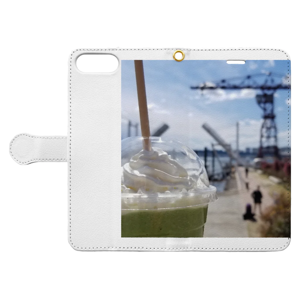 八朔の2:00 p.m. Book-Style Smartphone Case:Opened (outside)