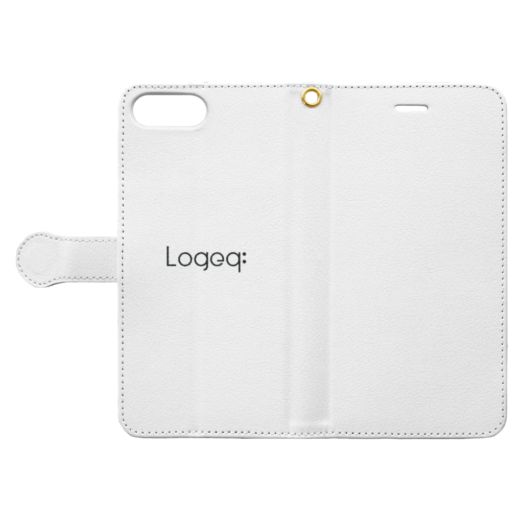 久樂 陸（と時々PE-）のショップのLogeq LOGO Book-Style Smartphone Case:Opened (outside)