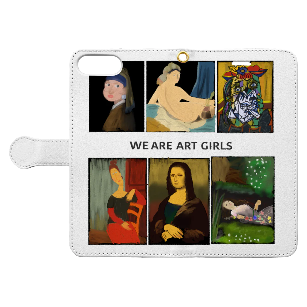 muchimuchi-coのWE ARE ART GIRLS Book-Style Smartphone Case:Opened (outside)